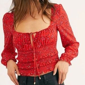 Free People
Lolita Floral Peasant Top